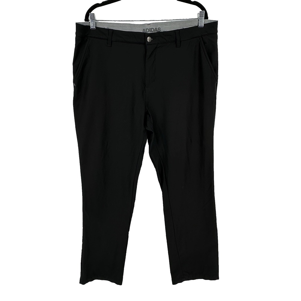 Adidas Pants Men's 38x30 Black Ultimate 365 Classic Golf Chino Casual DQ2217